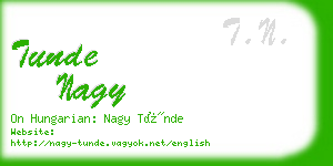 tunde nagy business card